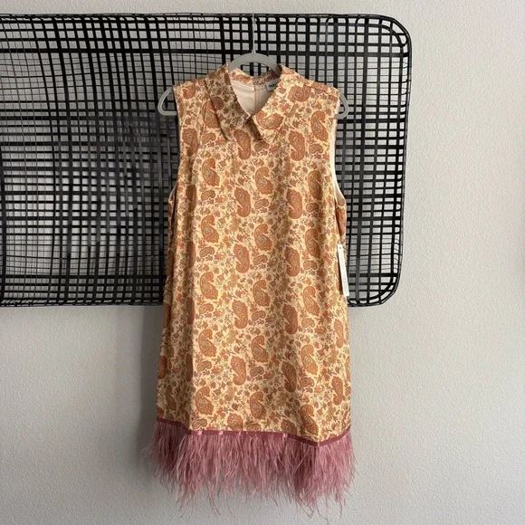 Maude club emery collared feather shift dress - Picture 2 of 11